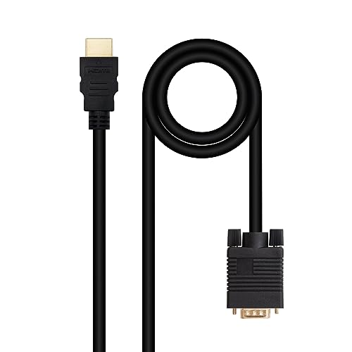 NANOCABLE 10.15.4348   Cable Conversor HDMI a VGA, HDMI Macho a VGA Macho, Color Negro, 1.8 m