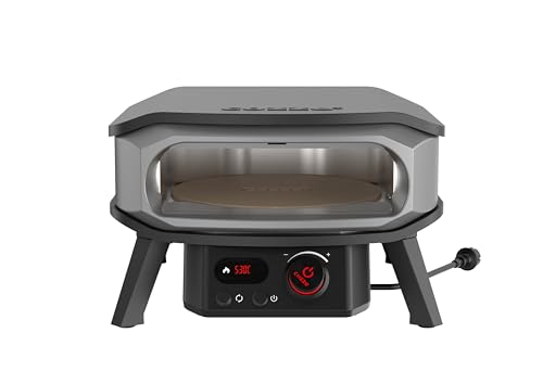 Cozze® ROTATE Pizza Oven Elettrica di Alta Qualità 13" con Pietra Rotante, Regolatore e Presa da 2 m, Perfetto per Pizze Croccanti