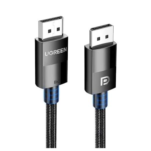 UGREEN DP Kabel DisplayPort till DisplayPort 8K@60Hz 4K@120Hz DP Kabel, DP 1.4 Kabel Stöder Grafikkort, PC, TV, Projektor, Bildskärm etc. 2M