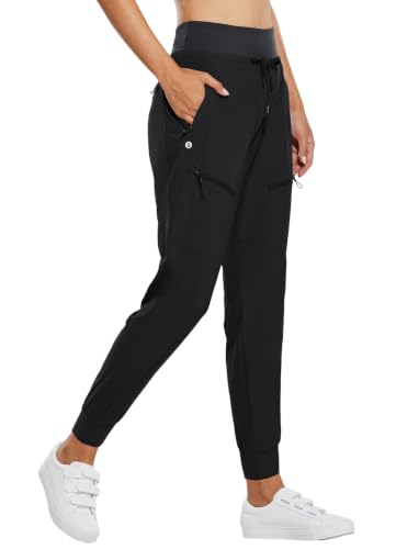 baleaf Women's Joggers 28'' Lightweight Hiking Pants High Waist 5 Zipper...
