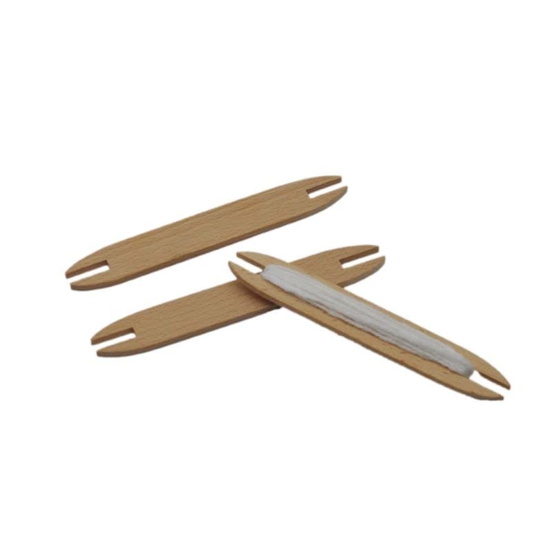Beech Wood Weaving Shuttle Loom Knitting Tool Sweater Scarf Tapestry Coil Stick DIY Crafts - (Color: Khaki, Size: M)