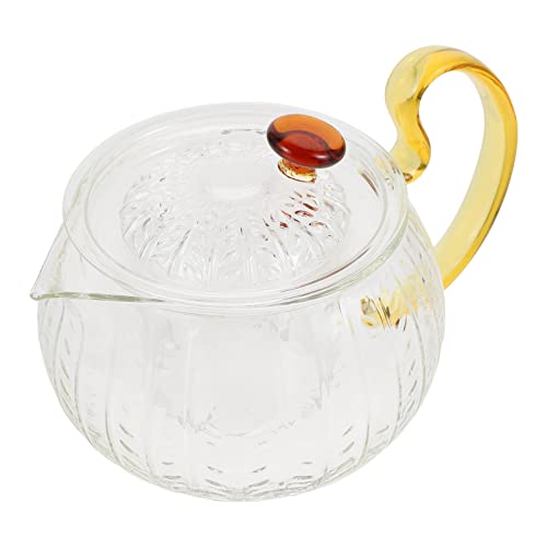 Luxshiny Hervidor de Té de Cristal 1Pc Tetera de Vidrio con La Tetera del Hogar del Filtro para El Té de Hoja Suelto… - Imagen 3