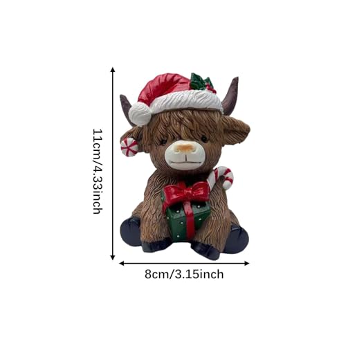 Figurine animale pour décoration rustique de salon de Noël - 4