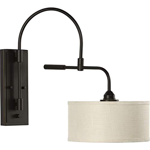 Image of Progress Lighting Kempsey Collection One-Light Swing Arm Wall Bracket,Bronze, 19-3 /4 inch x 12 inch