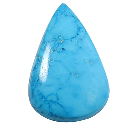 Cabochon en magnésite turquoise de 37,45 cts taillé en poire