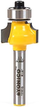 YONICO 13161q 1/8-Inch Radius Round Over Edge Forming Router Bit 1/4-Inch Shank