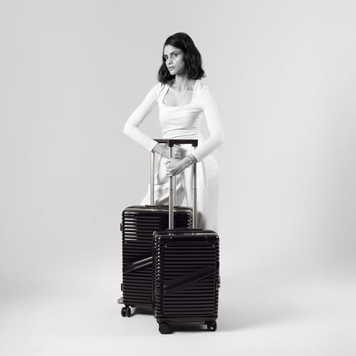 Image of Assembly Oblique Pro Trolley Bag Set of 2 20, 24 Inch Hard Shell Polycarbonate Luggage Set with Laptop Compartment with TSA Lock 8 Spinner Wheels
