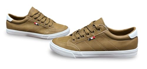 Image of Classic Canvas Sneakers, Casual Lace-Up Shoes with Green Sole, Unisex Fashion Trainers Shoes