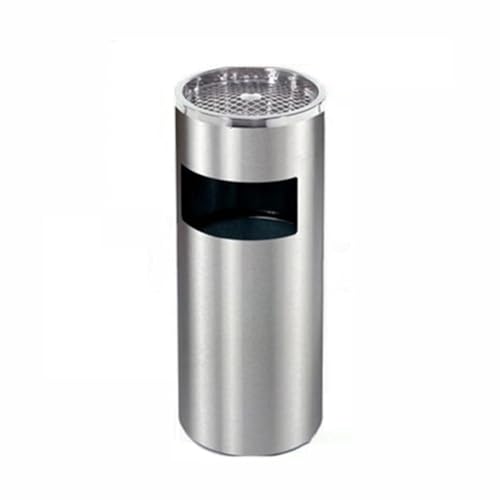 GEK208130 Contenedor de basura grande Cubo de extintor de cigarrillos for exteriores, columna de ceniza Vertical for calle, recolector de colillas, bote de basura for punto de fumar Patio