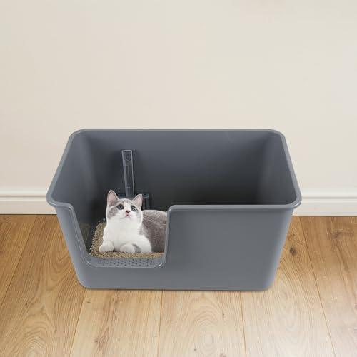 Set de 4 areneros grandes abiertos para gatos miniatura 4