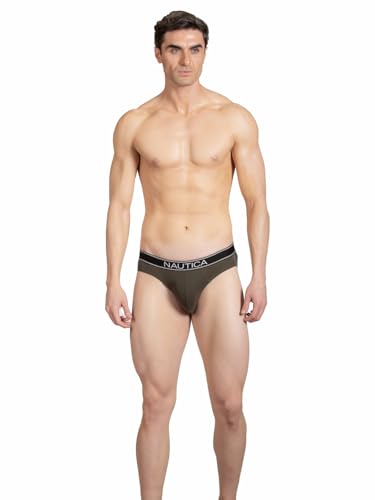 Image of Nautica Men's Cotton Blend Classic Solid Briefs