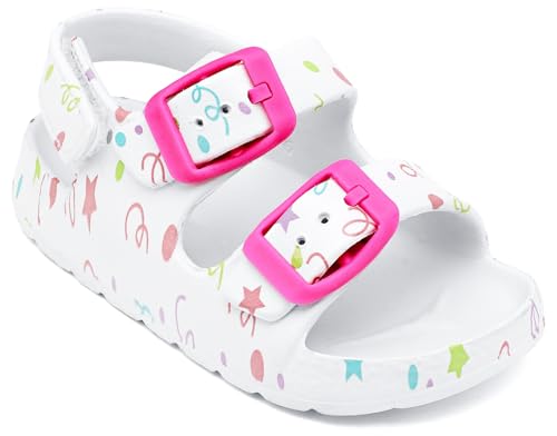 Image of ChayChax Toddler Boys Girls Double Buckle Sandals Children's Adjustable Back Strap Water Sandal