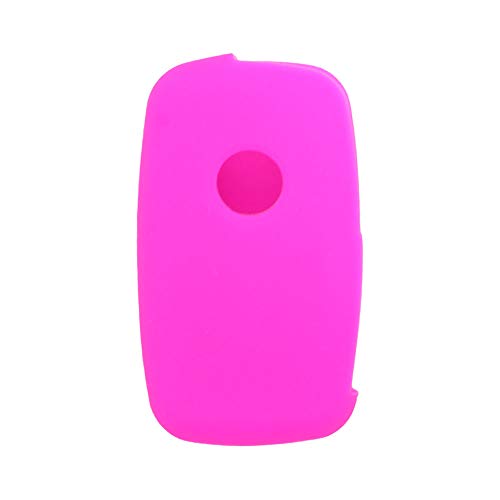 BROVACS Silicone Cover Protector Case Holder Skin Jacket Compatible with VOLKSWAGEN Multivan Sharan Caravelle Transporter Caddy SEAT Alhambra 4 Button Flip Remote Key Fob CV9808 Rose - Image 2
