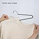 SHIMOYAMA Kleiderbügel, 5 Pack, Metall Kurzhals Kleiderbügel Organisers, Anti-Rutsch-Kragen-Schutz-Bügel für T-Shirts Kleid Jacke Platzsparend (Schwarz)