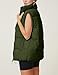 Xiaoxuemeng Womens Puffer Vest Collared Sleeveless Zip Up Padded Gilet Jacket Outwear (ArmyGreen-S)