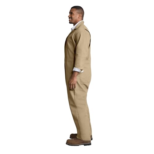 Image of Red Kap Men's Twill Action Back Coverall With Chest Pockets - Mechanic Coveralls With Concealed Zippers