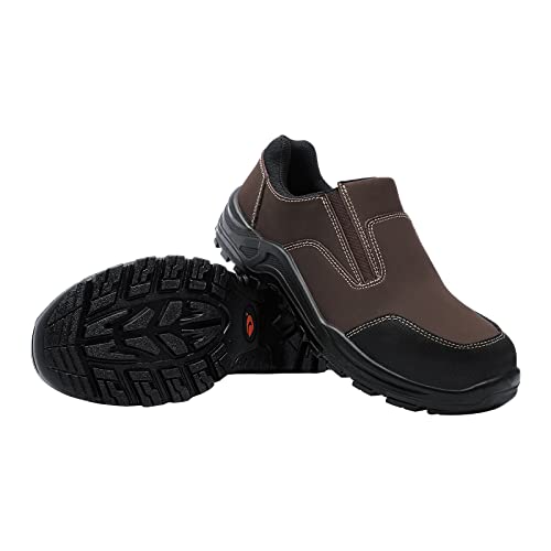 DRKA Steel Toe Shoes for Men,Steel Toe Slip-On Shoe,Slip Resistant Comfortable Safety Work Shoes Industrial Construction Footwear2