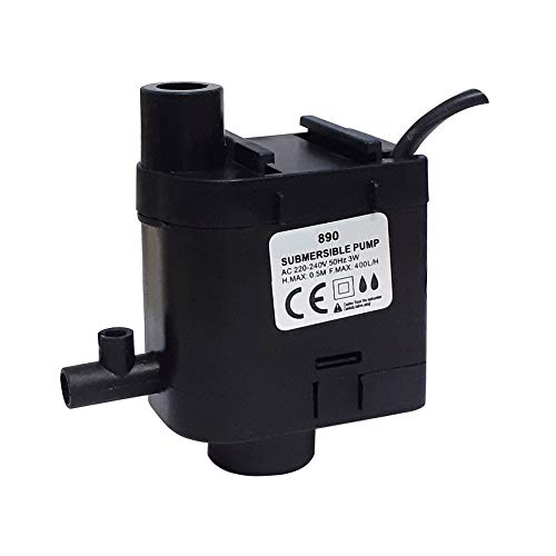 Jainsons Pet Products Sobo 890 Submersible Pump for SO-300F 15L Aquarium Fish Tank Power Heads Power 3 Watt. F.MAX 400L/H
