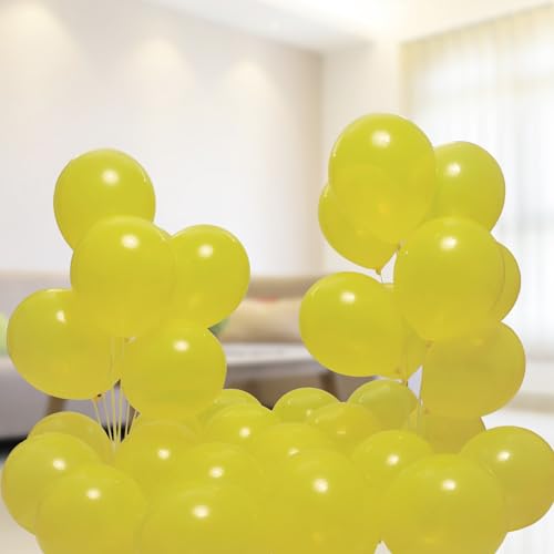 Image of 300 pack Yellow Balloons 12 Inch Yellow Latex Balloon Bulk for Party Supplies and Decorations