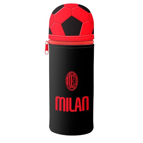 Seven Astuccio scuola AC MILAN per ragazzi in morbido silicone, Bambino, Ragazzo, Calcio, Prodotto ufficiale, Idea regalo