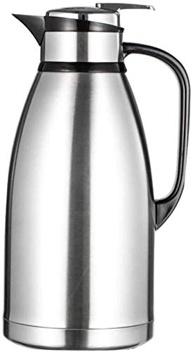 Milchtopf Edelstahl-Isolierkanne, Kaffeekaraffe, Kaffeemaschine, Wasserflasche, Vakuum, doppelwandige Isolierkanne, Wasserkocher, 3 l (Size : 2L)