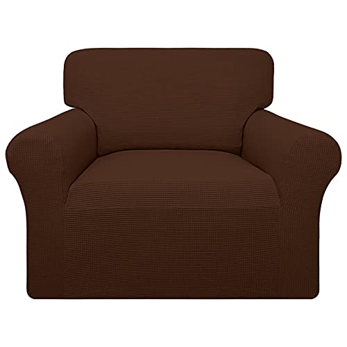 Image of Easy-Going 100% Waterproof Chair Couch Cover, Stretch Jacquard Sofa Cover | Dual Waterproof Sofa Slipcover, Leakproof Furniture Protector for Kids, Pets, Dog and Cat (Loveseat, Coffee)