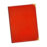 Gitohoni Menú Restaurante Cubierta Organizador de Cartas Portamenú Recargable Carpeta Resistente Material PU PVC Adecuado para Restaurante Boda Fiesta Tienda, Rojo, Individual