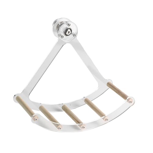 Fenteer 小動物用静音ランニングホイール、アクセサリー 知能玩具 鳥用サイレントホイール ラブバード オカメインコ セキセイインコ 鳥用おもちゃ, Sウッドスティック