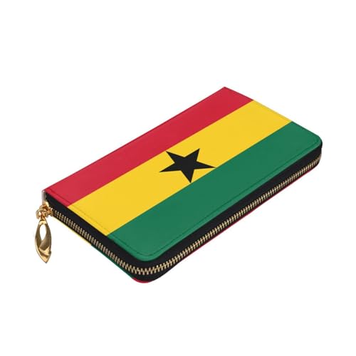 Flag of Ghana Women's Wallet Long Zip Around, Premium Vegan Leather Wallet with 12 Card Holders, Large Capacity,Gift Ready Packaging4