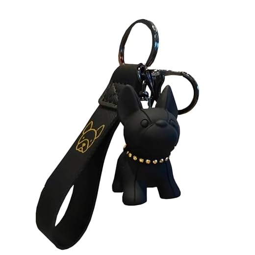 XSQD Llavero Bulldog Francés, Llavero de Perro Cachorro, Llavero Bulldog de Moda, Punk Llavero, Llavero Adecuado para Decorar Mochilas, Pareja, Maletas, Regalo de Cumpleaños