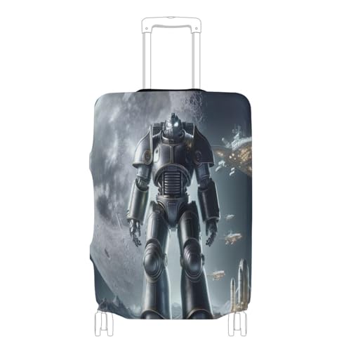 Joisal Armoured Moon Spaceships Suitcase Covers for Luggage Fit 18-32 Inch Luggage Covers Tsa Approved Elastic Luggage Accessories
