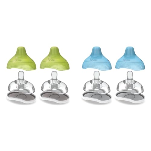 Image of Kiinde Twist Active Latch Nipples for Breast Milk 2 Pack Slow Flow & Medium Flow Discourages Lazy Latching Seamless Bottle to Breast Transition Helps Relieve Colic