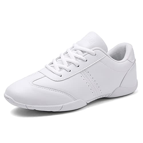 Damen Cheerleading Schuhe Mädchen Weiß Cheer Shoes Tanzschuhe Fitness Gymnastik Dance Schuhe Yoga Training Schuhe Weiß 37
