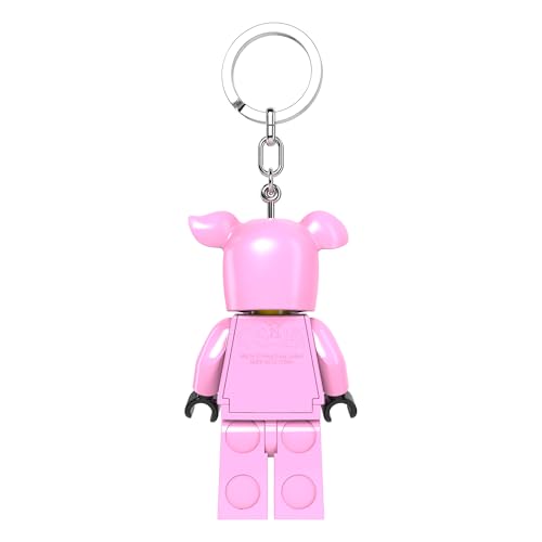LEGO Minifigures Large 3 Inch Tall Figure Keychain Light - Piggy Girl (KE212H), Bag charm with LED light, Pink, 7.6 cm - Image 3