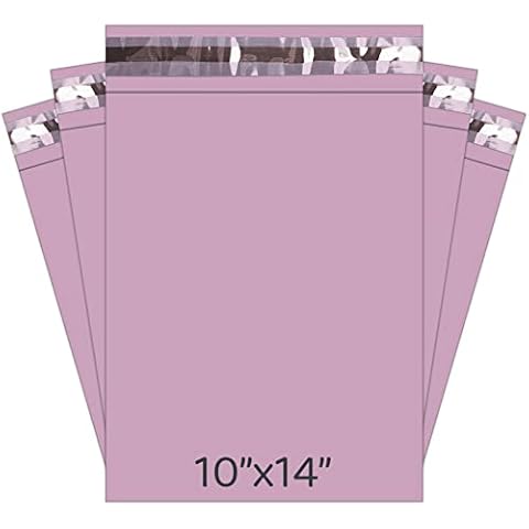 YUNJU Pink Self Seal Mailing Bags 10x14 Inch Cover