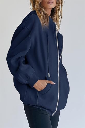Image of PRETTYGARDEN Women's 2026 Spring Zip Up Y2K Hoodies Casual Long Sleeve Sweatshirts Fall Winter Track Jackets with Pockets