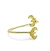 Egyptian Pyramid, Queen Nefertiti, Fist Piece 100% Solid Brass Cuff Bangle Bracelet (Ma'at/Medium)