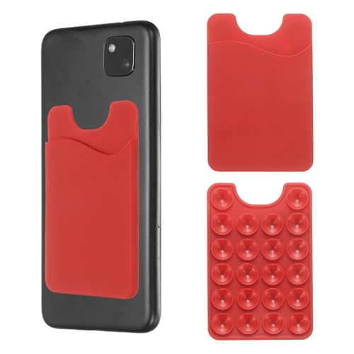 Soporte de silicona con ventosa para tarjetas de teléfono celular y tarjetero universal