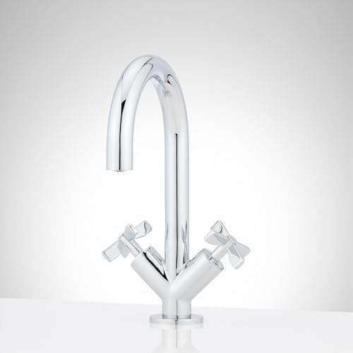 Signature Hardware 953796 Vassor 1.2 GPM Single Hole Bathroom Faucet with Pop-Up Drain Assembly - Chrome