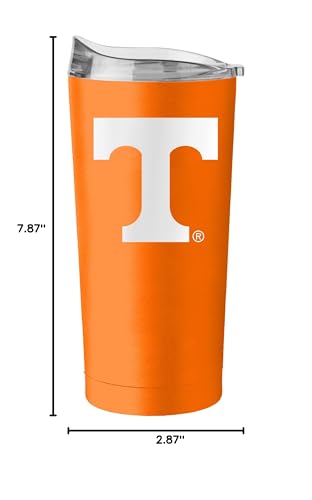 Image of Logo Brands NCAA 20 oz Powder Coat Stainless Tumbler -Double-Wall Insulated Everday Tumbler for Hot or Cold Drinks, High Lip Lid, Team Color