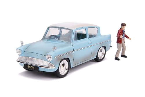 Jada JA31127 1:24 1959 Ford Anglia con Figura de Harry Potter, Azul Oxidado