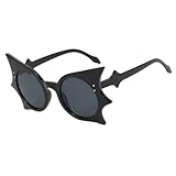 IKANOO Oversized Bat Shaped Sunglasses for Women Men Halloween Festival Party Cosplay Sunglasses Black Shades ﻿ (Black)