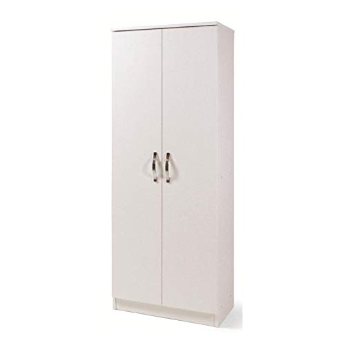 Azur Line Scarpiera Armadio con ripiani modello Gabriella da 180cm in kit vari colori (Bianco)