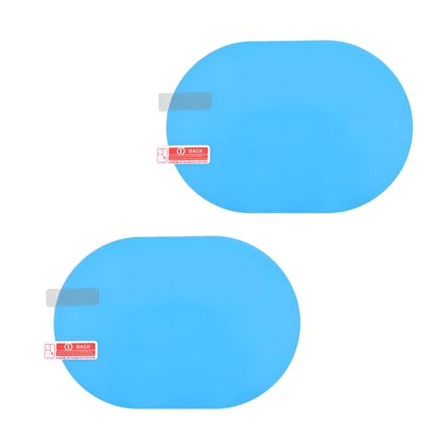 SLIMI 2 PCS Car Rear View Mirror Waterproof Film, Anti Fog Glare Rear View Mirror Sticker, HD Protective Clear Auto Parts, Rain Proof Film for Car Window, for Most Cars (Transparent)