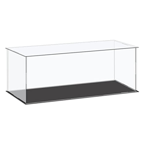 sourcing map Boîte de rangement en acrylique avec cube en plastique transparent, petite boîte de rangement anti-poussière à assembler, vitrine claire...