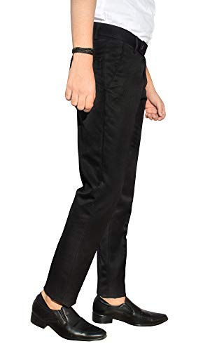 Image of KUNDAN Slim Fit Men Polyester Viscose Blend Trousers