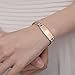 Tarring Fashion Lady Stainless steel Medical Alert id Bracelets with Free Engraving (Rose gold-6.5 in)