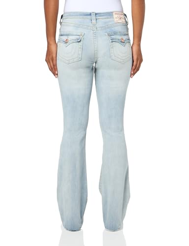 True Religion Women's Becca Mid-Rise Bootcut Jeans – Flap Pockets & Big T Stitching2