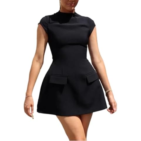 ANKOMINA Women's Mini Dress with Pockets Cover