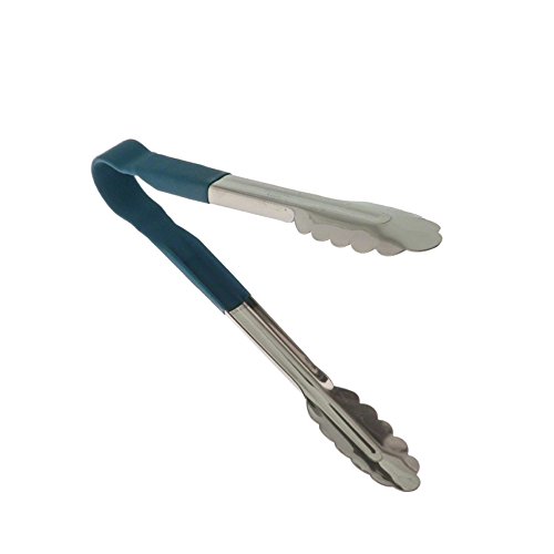 Update International 9" Stainless Steel Kitchen Spring Tongs - Image 3